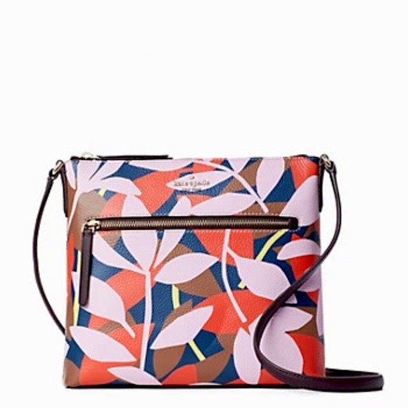 Kate Spade jackson tropical toss top zip crossbody - Picture 2 of 12
